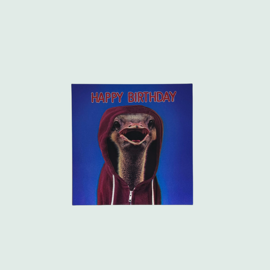 •Ostrich 3D Birthday card